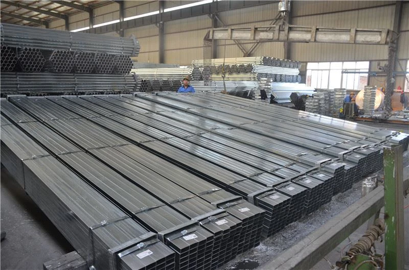 ASTM standarta cinkota loka metināta oglekļa tērauda kvadrātveida caurule